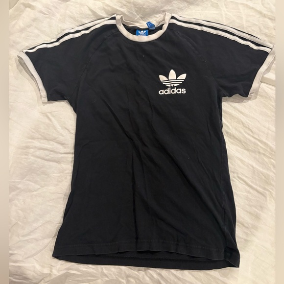 Adidas Cream and Black Crew Neck Shirt - Picture 1 of 3